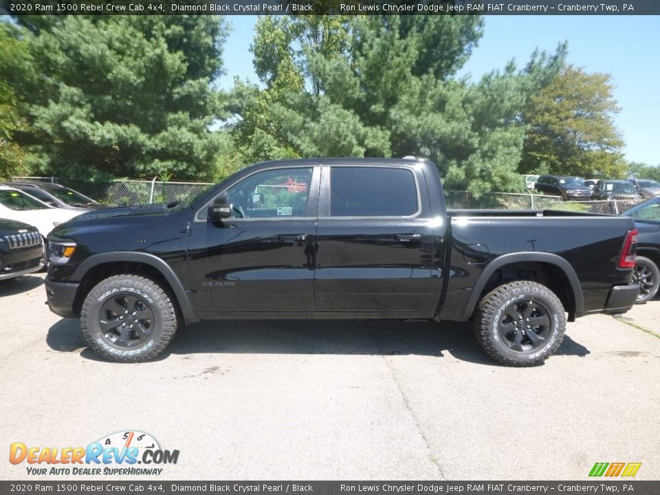 Diamond Black Crystal Pearl 2020 Ram 1500 Rebel Crew Cab 4x4 Photo #2