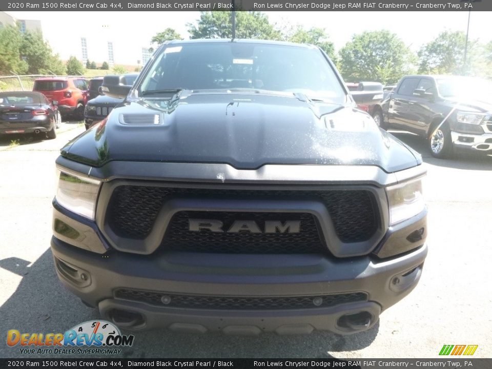 2020 Ram 1500 Rebel Crew Cab 4x4 Diamond Black Crystal Pearl / Black Photo #8