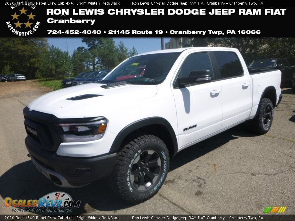 2020 Ram 1500 Rebel Crew Cab 4x4 Bright White / Red/Black Photo #1