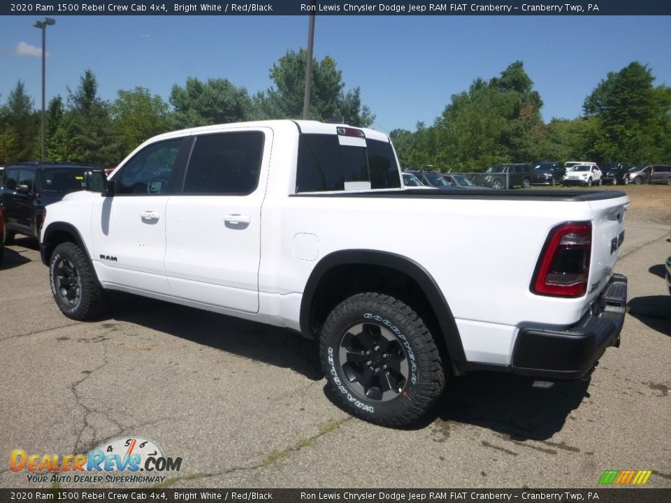 2020 Ram 1500 Rebel Crew Cab 4x4 Bright White / Red/Black Photo #3