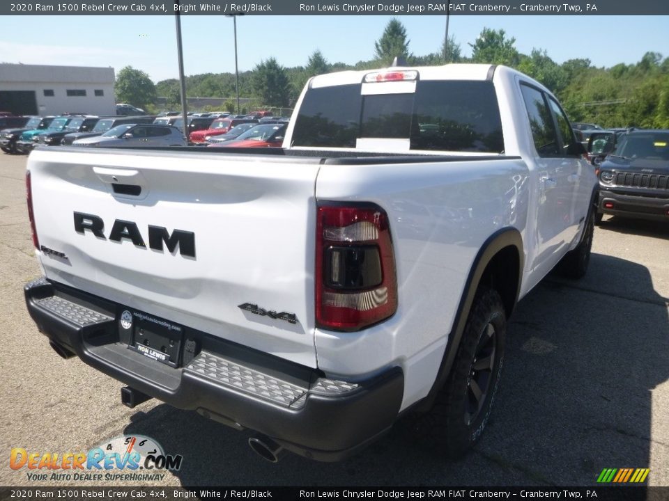 2020 Ram 1500 Rebel Crew Cab 4x4 Bright White / Red/Black Photo #5