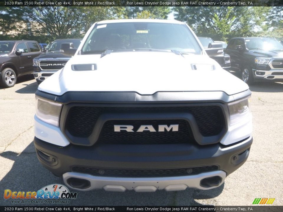 2020 Ram 1500 Rebel Crew Cab 4x4 Bright White / Red/Black Photo #8