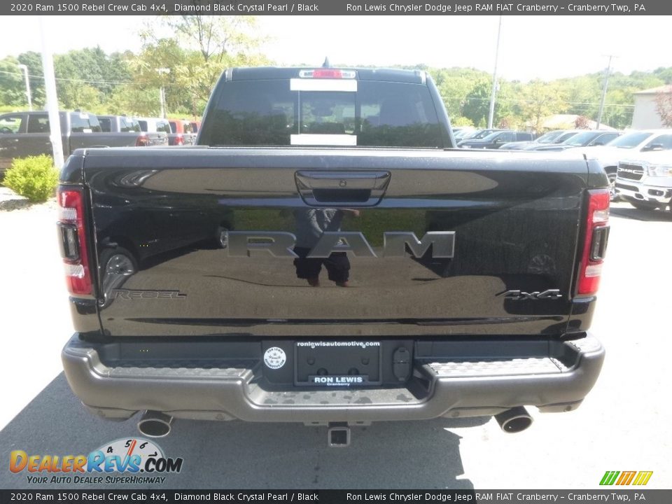 2020 Ram 1500 Rebel Crew Cab 4x4 Diamond Black Crystal Pearl / Black Photo #4