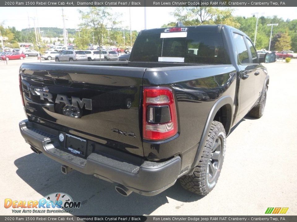 2020 Ram 1500 Rebel Crew Cab 4x4 Diamond Black Crystal Pearl / Black Photo #5