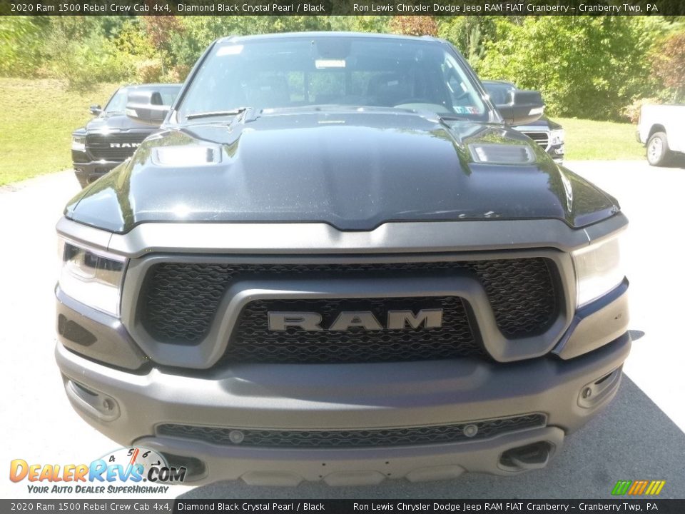 2020 Ram 1500 Rebel Crew Cab 4x4 Diamond Black Crystal Pearl / Black Photo #8