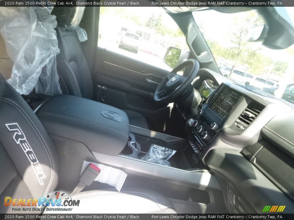2020 Ram 1500 Rebel Crew Cab 4x4 Diamond Black Crystal Pearl / Black Photo #10