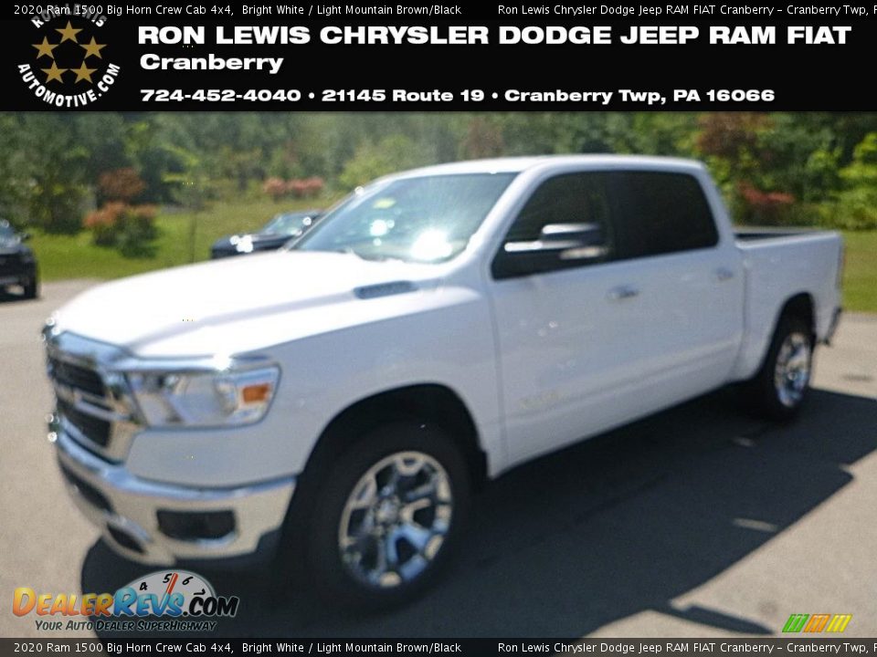 2020 Ram 1500 Big Horn Crew Cab 4x4 Bright White / Light Mountain Brown/Black Photo #1