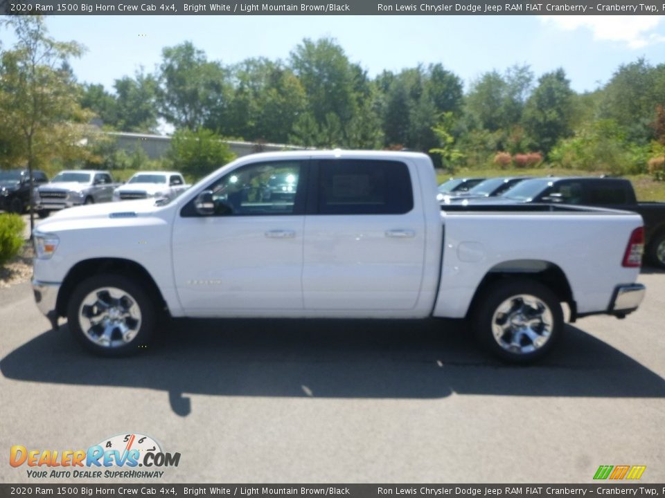 2020 Ram 1500 Big Horn Crew Cab 4x4 Bright White / Light Mountain Brown/Black Photo #2