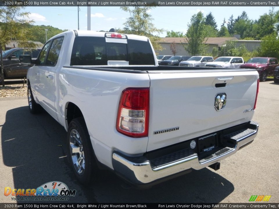 2020 Ram 1500 Big Horn Crew Cab 4x4 Bright White / Light Mountain Brown/Black Photo #3