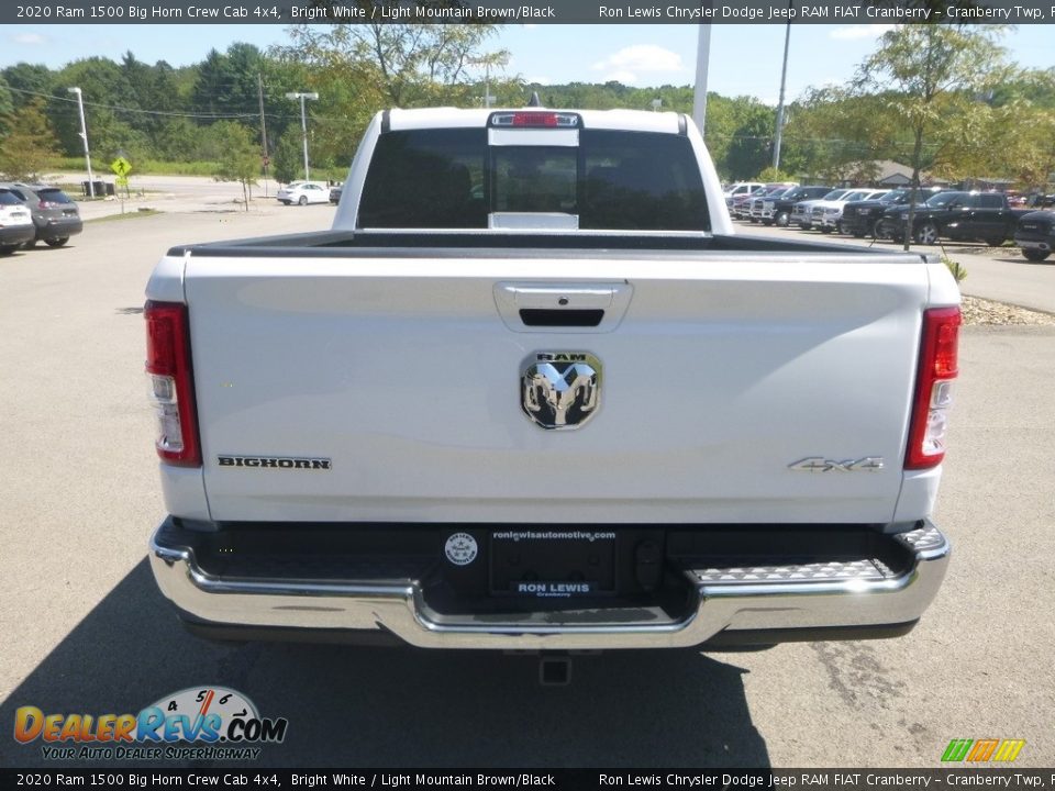 2020 Ram 1500 Big Horn Crew Cab 4x4 Bright White / Light Mountain Brown/Black Photo #4