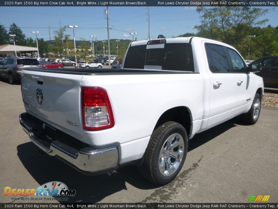 2020 Ram 1500 Big Horn Crew Cab 4x4 Bright White / Light Mountain Brown/Black Photo #5