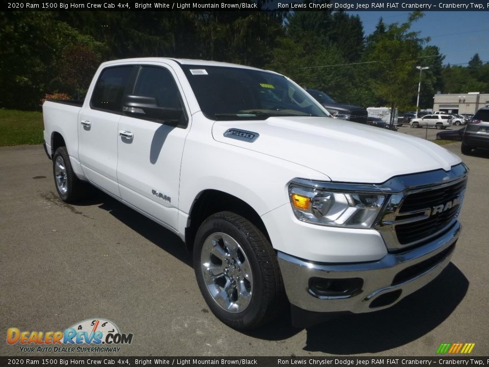 2020 Ram 1500 Big Horn Crew Cab 4x4 Bright White / Light Mountain Brown/Black Photo #7