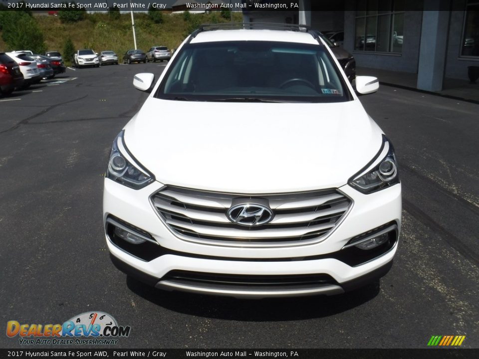 2017 Hyundai Santa Fe Sport AWD Pearl White / Gray Photo #4