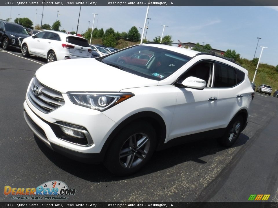 2017 Hyundai Santa Fe Sport AWD Pearl White / Gray Photo #5