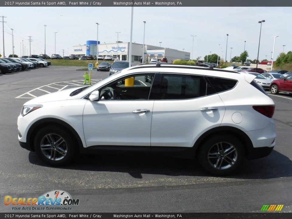 2017 Hyundai Santa Fe Sport AWD Pearl White / Gray Photo #6
