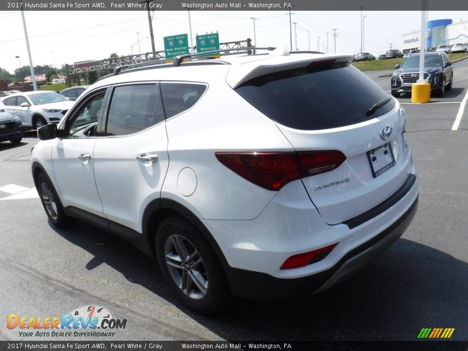 2017 Hyundai Santa Fe Sport AWD Pearl White / Gray Photo #7