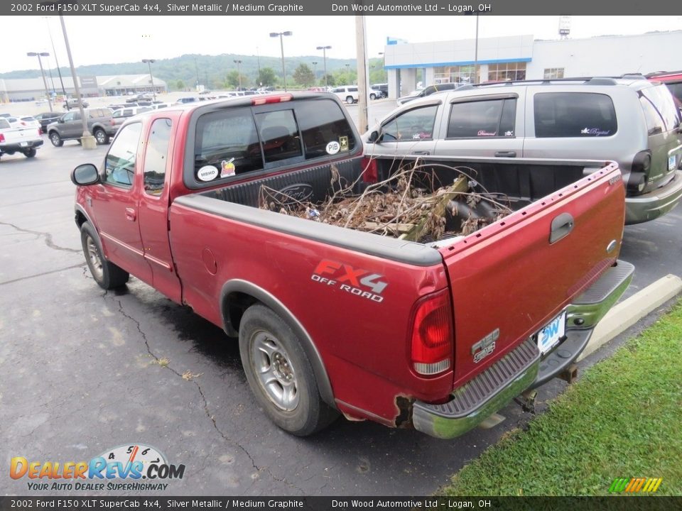 2002 Ford F150 XLT SuperCab 4x4 Silver Metallic / Medium Graphite Photo #11