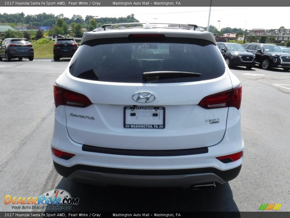 2017 Hyundai Santa Fe Sport AWD Pearl White / Gray Photo #8