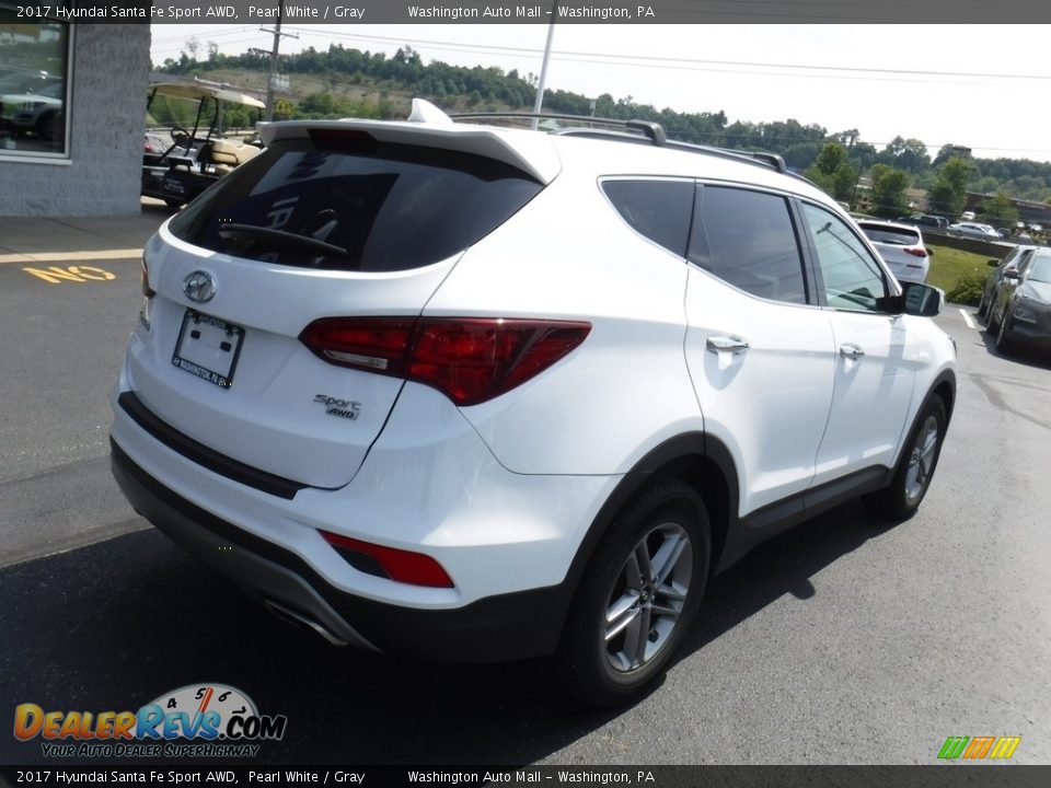 2017 Hyundai Santa Fe Sport AWD Pearl White / Gray Photo #9