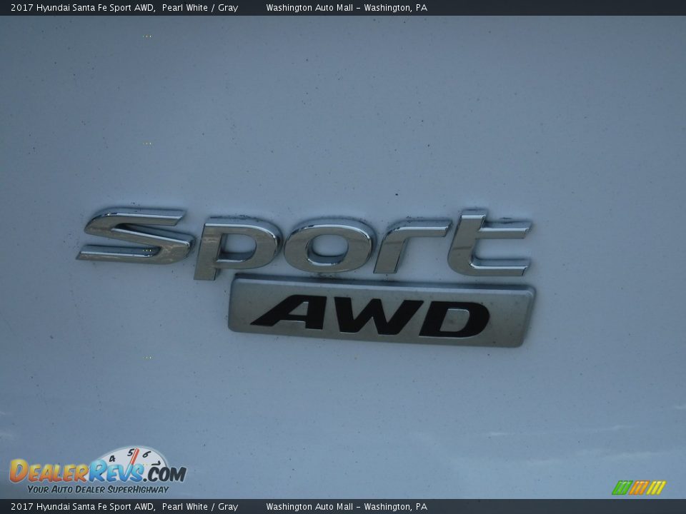 2017 Hyundai Santa Fe Sport AWD Pearl White / Gray Photo #10