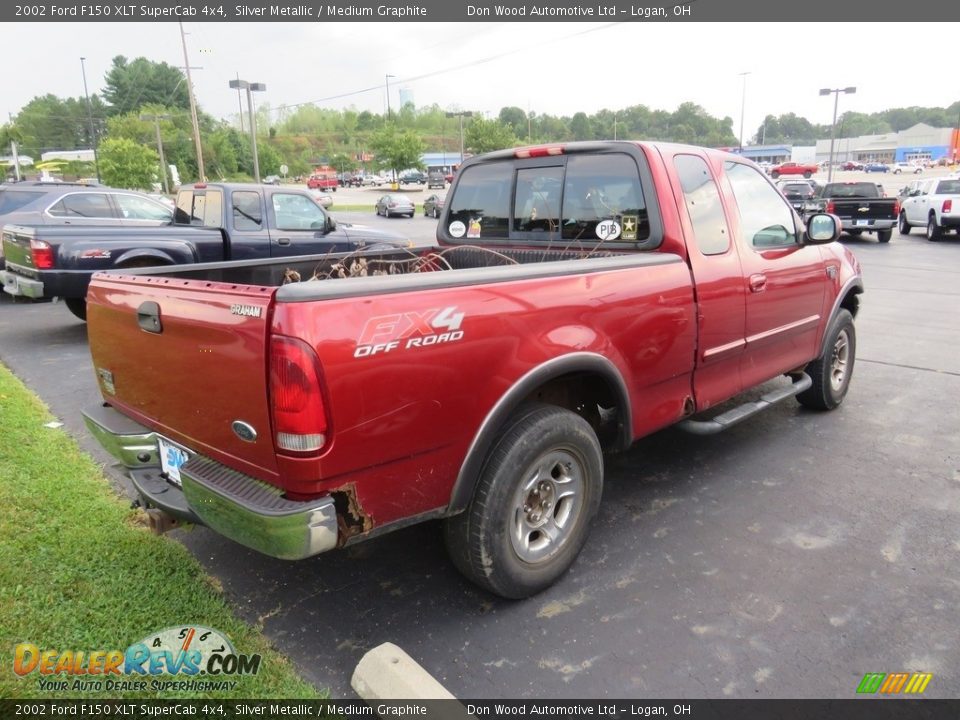 2002 Ford F150 XLT SuperCab 4x4 Silver Metallic / Medium Graphite Photo #14