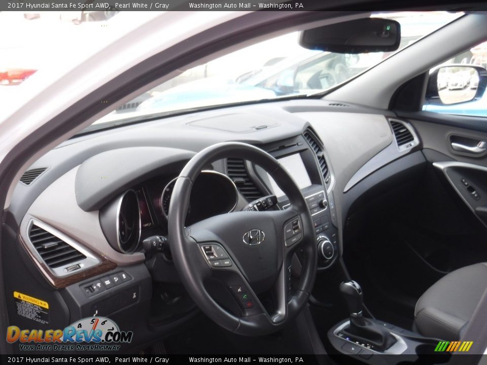 2017 Hyundai Santa Fe Sport AWD Pearl White / Gray Photo #12