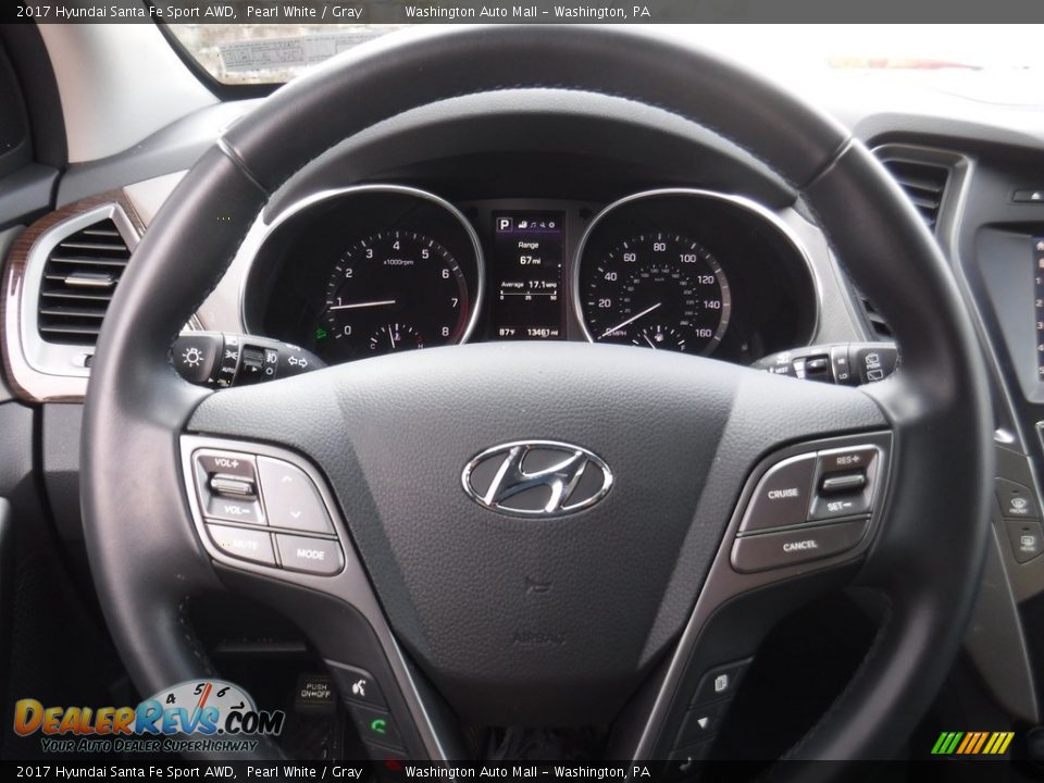 2017 Hyundai Santa Fe Sport AWD Pearl White / Gray Photo #21