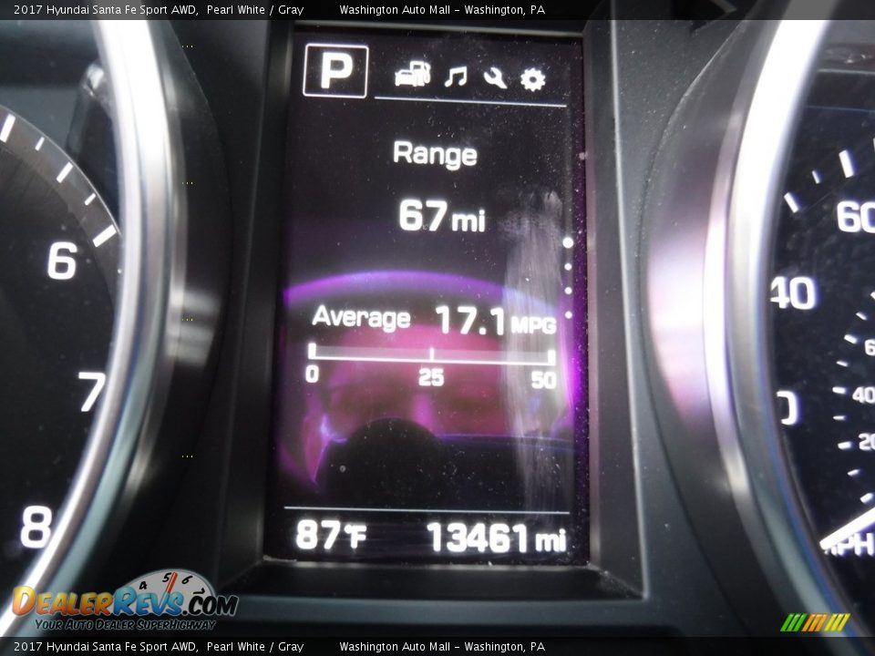 2017 Hyundai Santa Fe Sport AWD Pearl White / Gray Photo #29