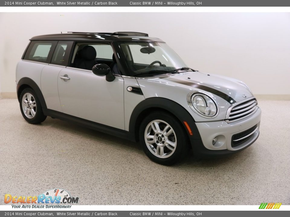 2014 Mini Cooper Clubman White Silver Metallic / Carbon Black Photo #1