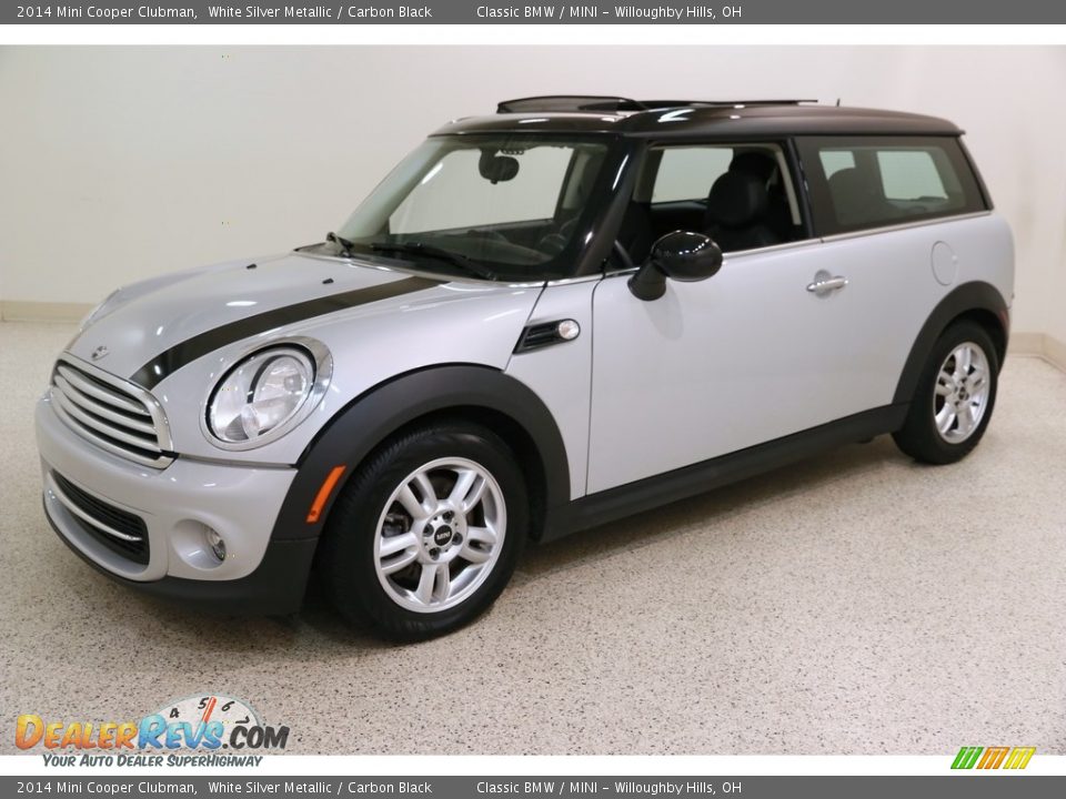 2014 Mini Cooper Clubman White Silver Metallic / Carbon Black Photo #3