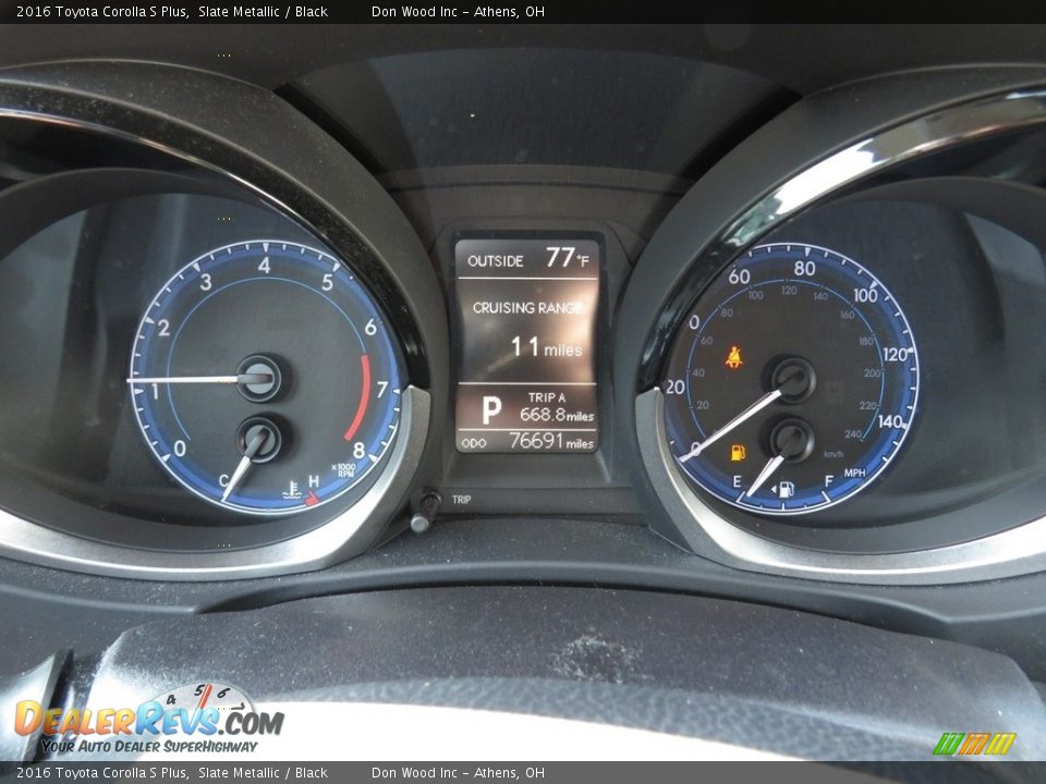 2016 Toyota Corolla S Plus Slate Metallic / Black Photo #26