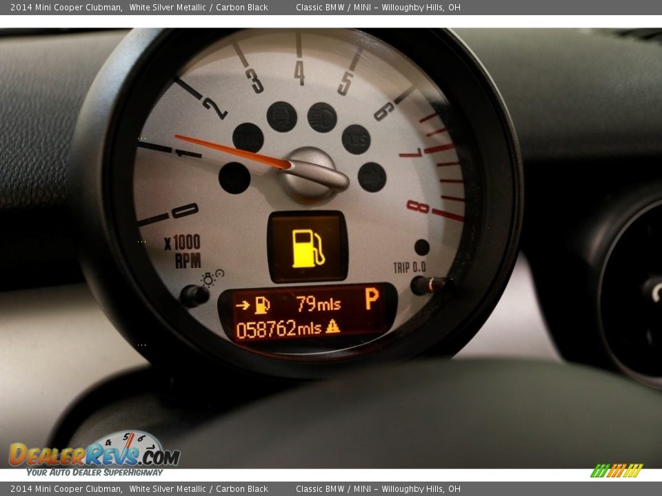 2014 Mini Cooper Clubman White Silver Metallic / Carbon Black Photo #7