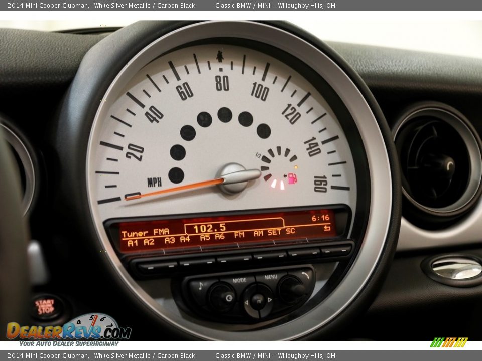 2014 Mini Cooper Clubman White Silver Metallic / Carbon Black Photo #9