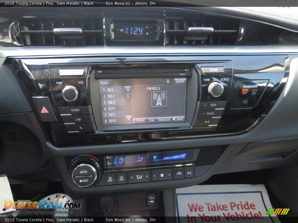 2016 Toyota Corolla S Plus Slate Metallic / Black Photo #35