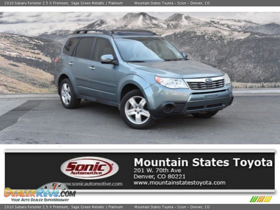 2010 Subaru Forester 2.5 X Premium Sage Green Metallic / Platinum Photo #1