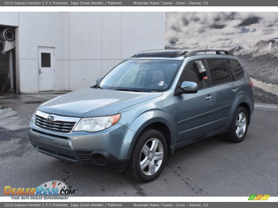2010 Subaru Forester 2.5 X Premium Sage Green Metallic / Platinum Photo #2