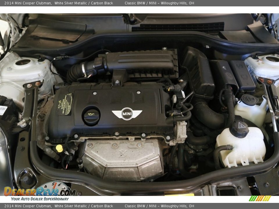 2014 Mini Cooper Clubman White Silver Metallic / Carbon Black Photo #19