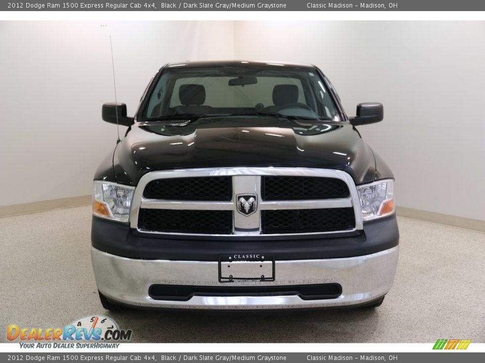 2012 Dodge Ram 1500 Express Regular Cab 4x4 Black / Dark Slate Gray/Medium Graystone Photo #2