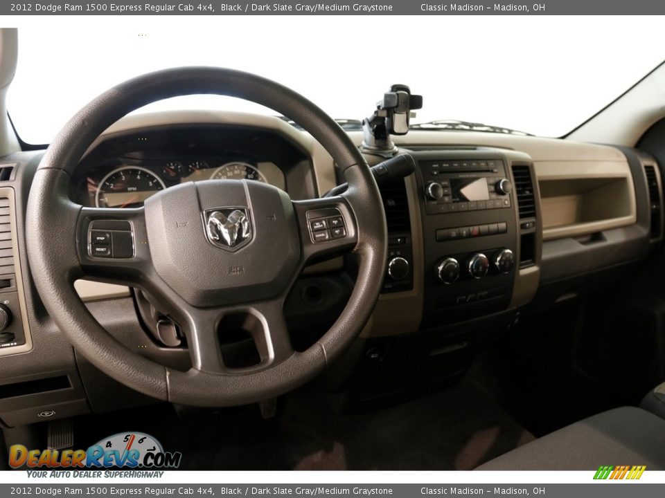 2012 Dodge Ram 1500 Express Regular Cab 4x4 Black / Dark Slate Gray/Medium Graystone Photo #6