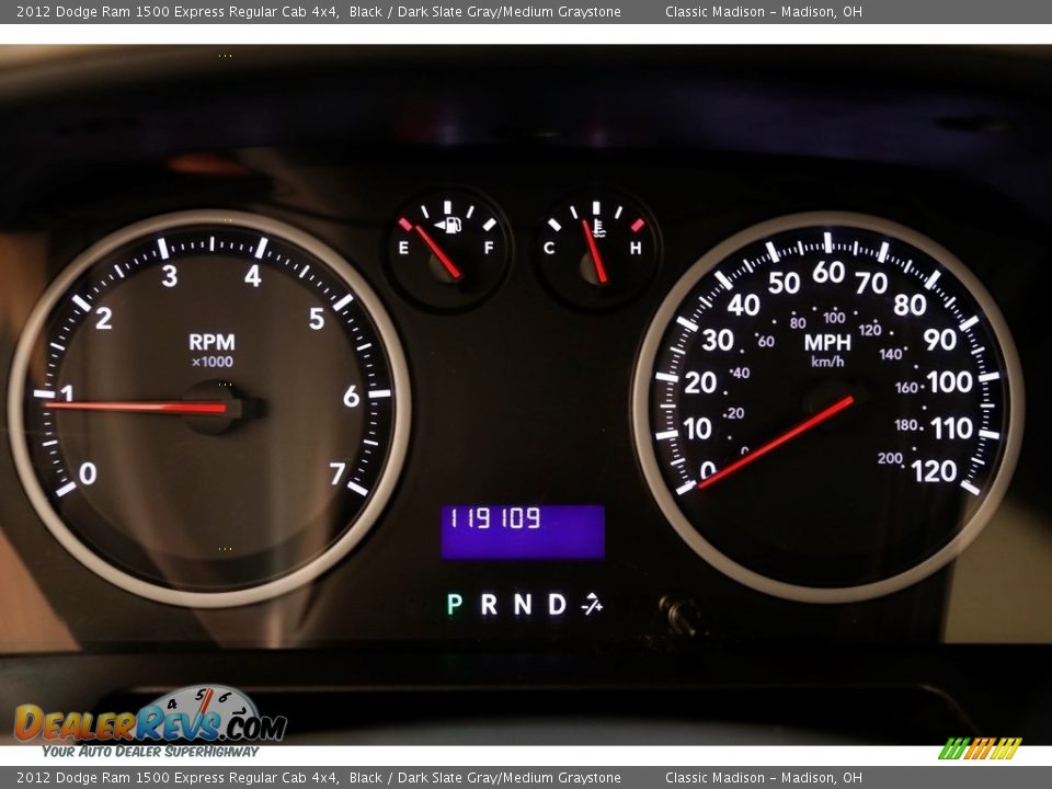 2012 Dodge Ram 1500 Express Regular Cab 4x4 Black / Dark Slate Gray/Medium Graystone Photo #7