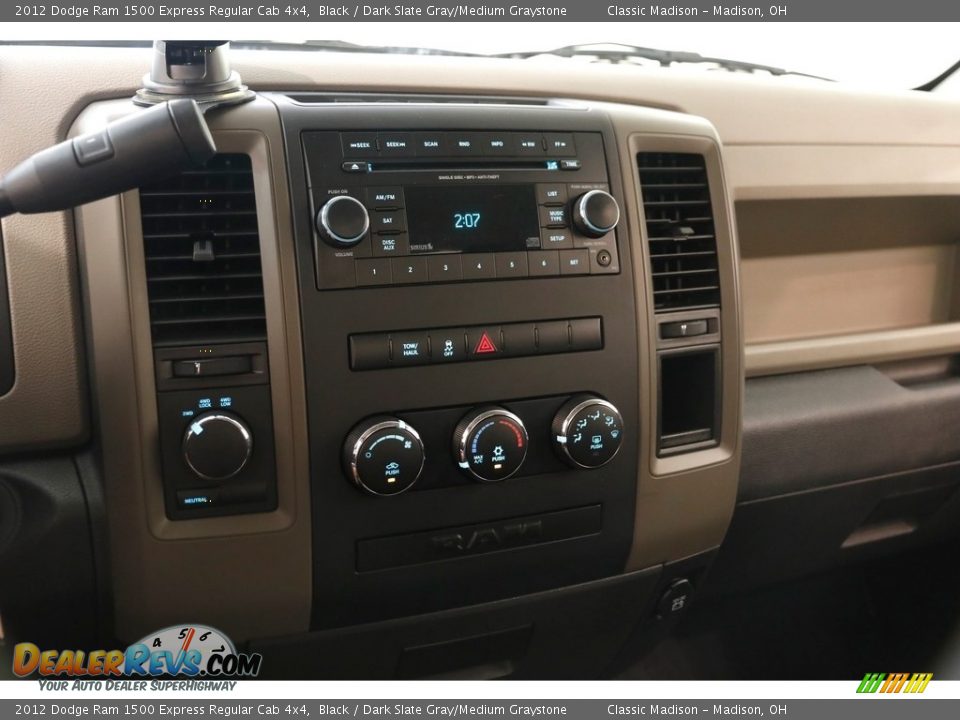 2012 Dodge Ram 1500 Express Regular Cab 4x4 Black / Dark Slate Gray/Medium Graystone Photo #8