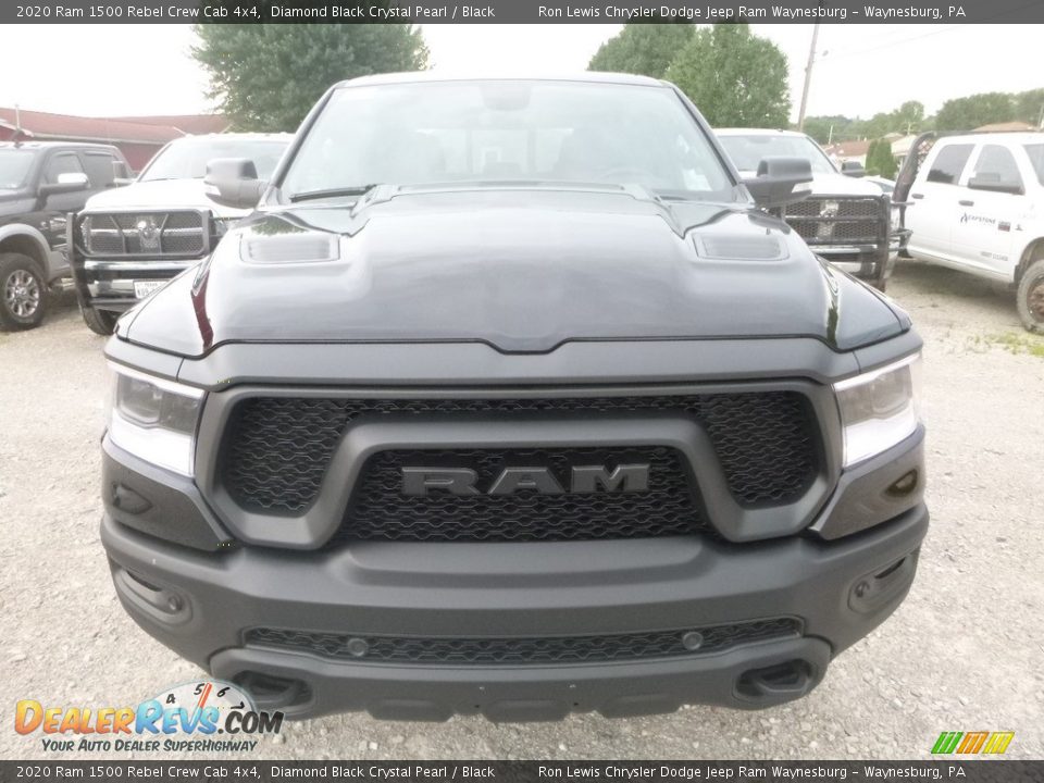 Diamond Black Crystal Pearl 2020 Ram 1500 Rebel Crew Cab 4x4 Photo #8
