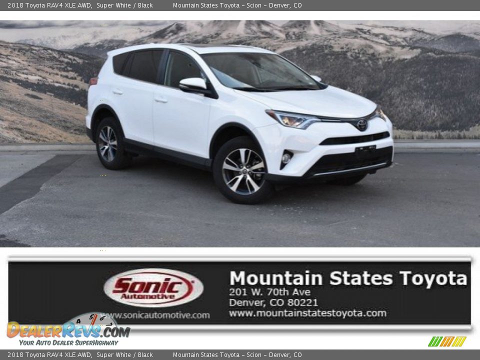 2018 Toyota RAV4 XLE AWD Super White / Black Photo #1