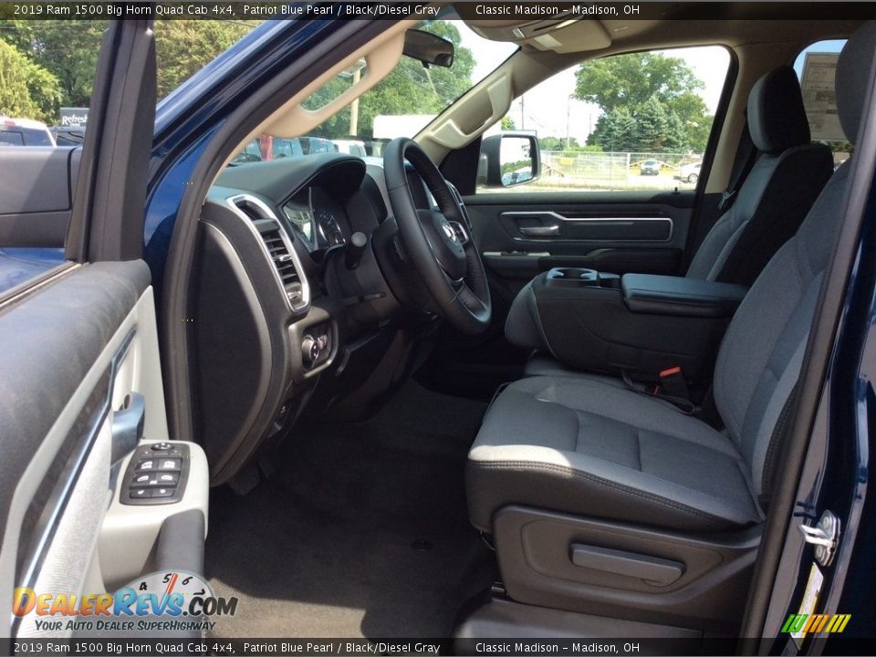 2019 Ram 1500 Big Horn Quad Cab 4x4 Patriot Blue Pearl / Black/Diesel Gray Photo #11