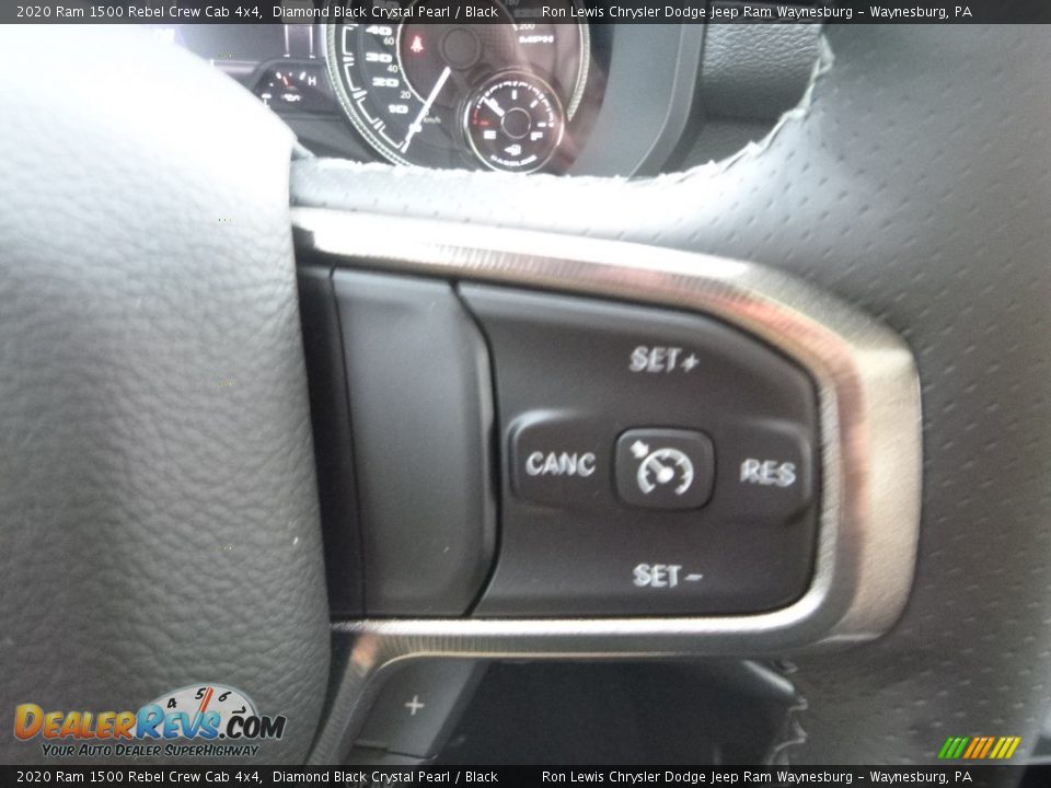 2020 Ram 1500 Rebel Crew Cab 4x4 Diamond Black Crystal Pearl / Black Photo #19