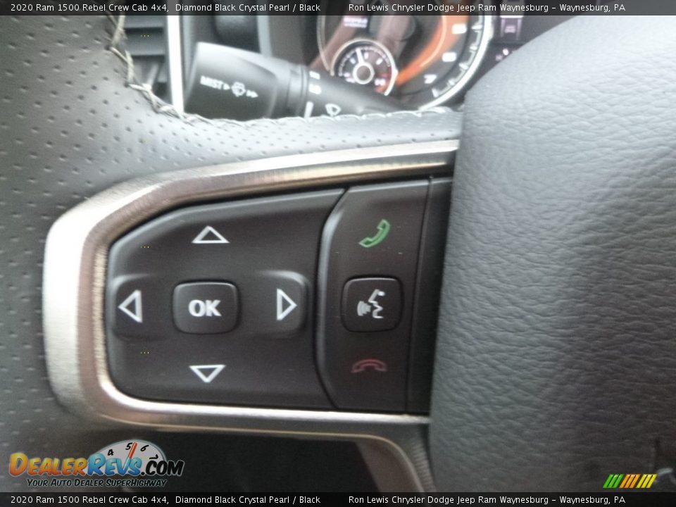 2020 Ram 1500 Rebel Crew Cab 4x4 Diamond Black Crystal Pearl / Black Photo #20