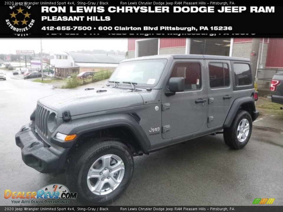 2020 Jeep Wrangler Unlimited Sport 4x4 Sting-Gray / Black Photo #1