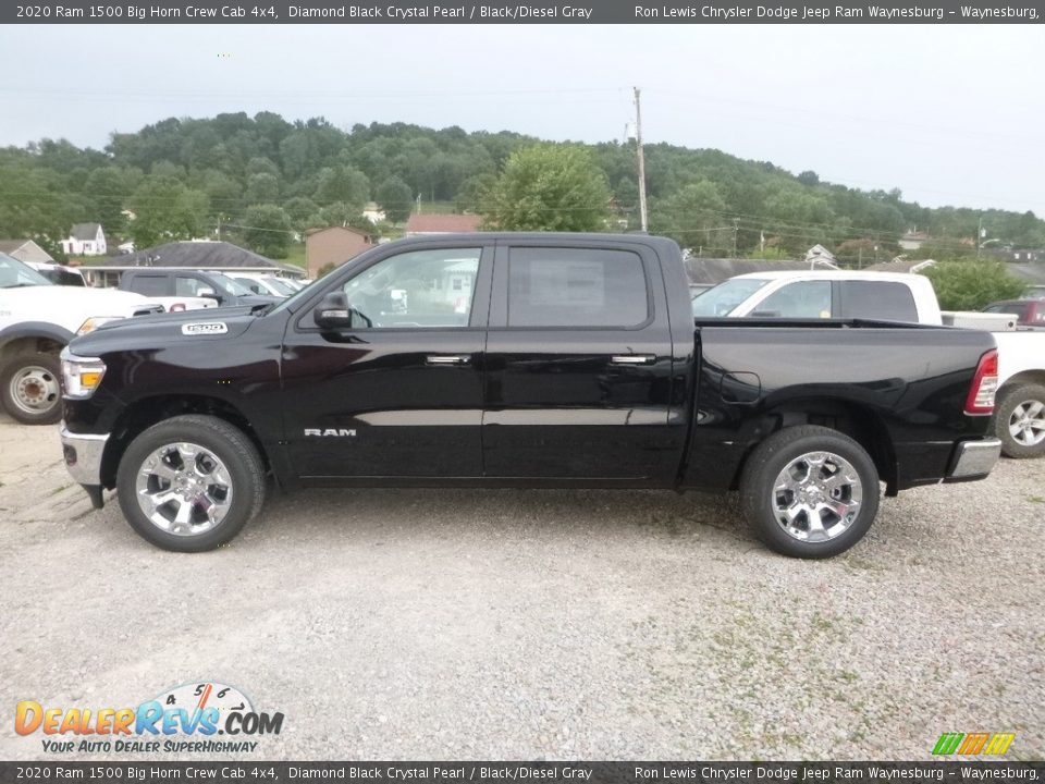 Diamond Black Crystal Pearl 2020 Ram 1500 Big Horn Crew Cab 4x4 Photo #2
