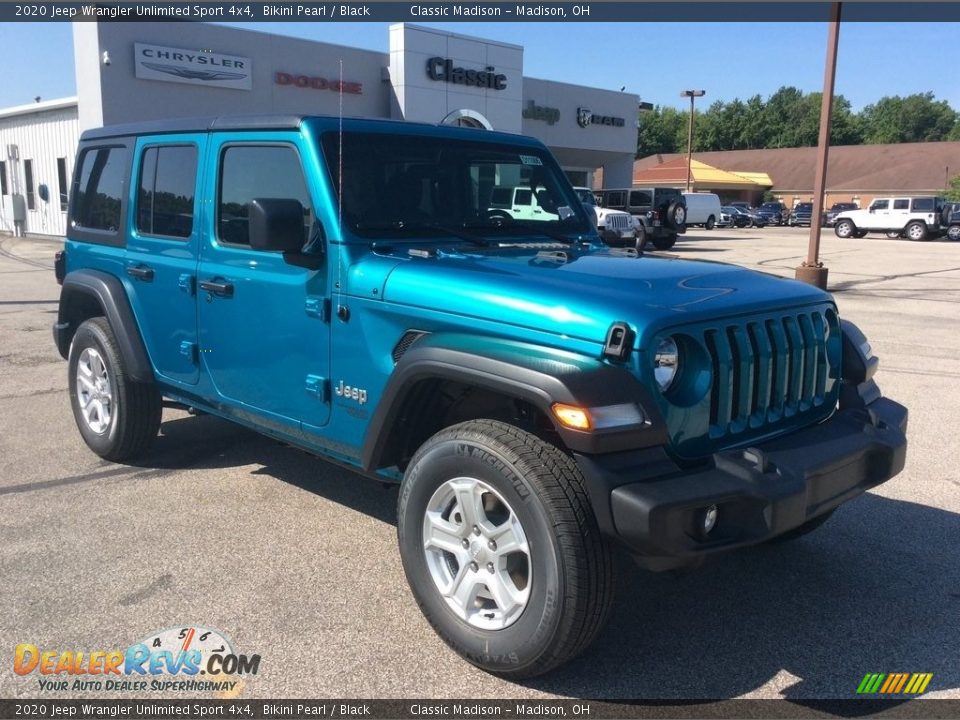 2020 Jeep Wrangler Unlimited Sport 4x4 Bikini Pearl / Black Photo #1