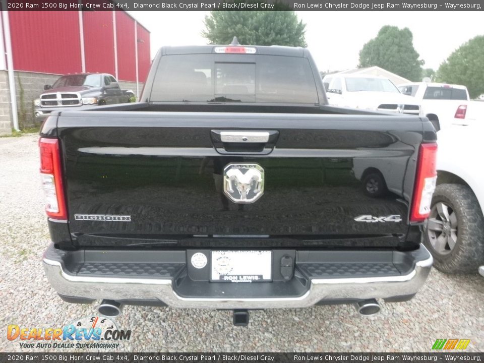 2020 Ram 1500 Big Horn Crew Cab 4x4 Diamond Black Crystal Pearl / Black/Diesel Gray Photo #4